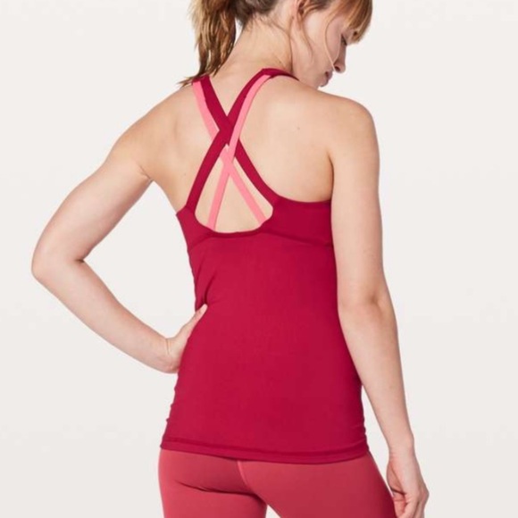 Lululemon Women’s Stash N Run Tank Ruby Red‎ / Glossy Size 6 W1BB5S - Picture 2 of 7